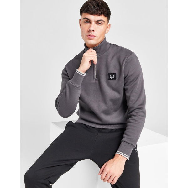 Fred Perry 1/4 Zip Badge Sweatshirt