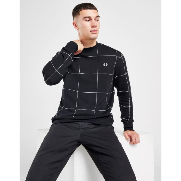 Fred Perry Grid Crew Sweatshirt