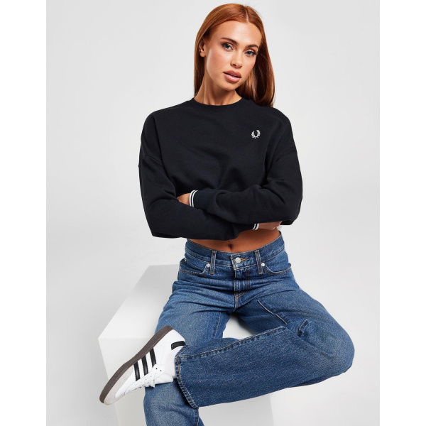 Fred Perry Twin Tip Small Logo Crew Sweatshirt