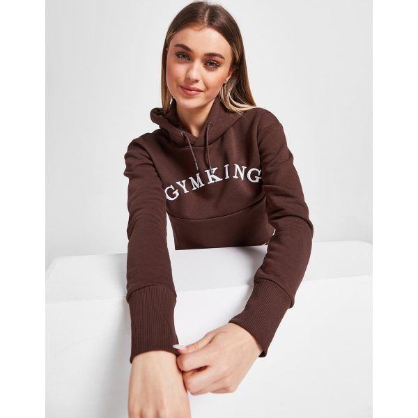 Gym King Sky Crop Arch Logo Hoodie