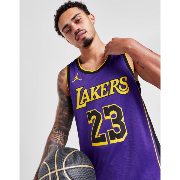 Jordan NBA LA Lakers James #23 Swingman Jersey.