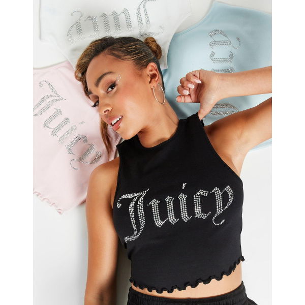 Juicy Couture Diamante Hem Tank Top