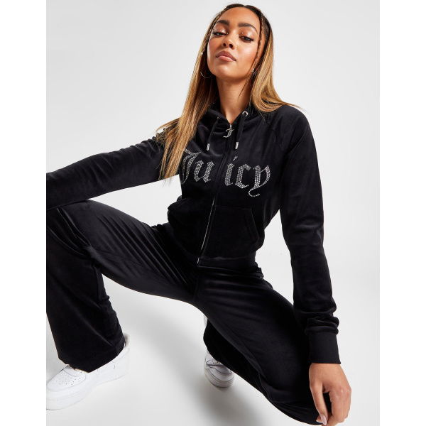 Juicy Couture Diamante Logo Full Zip Hoodie