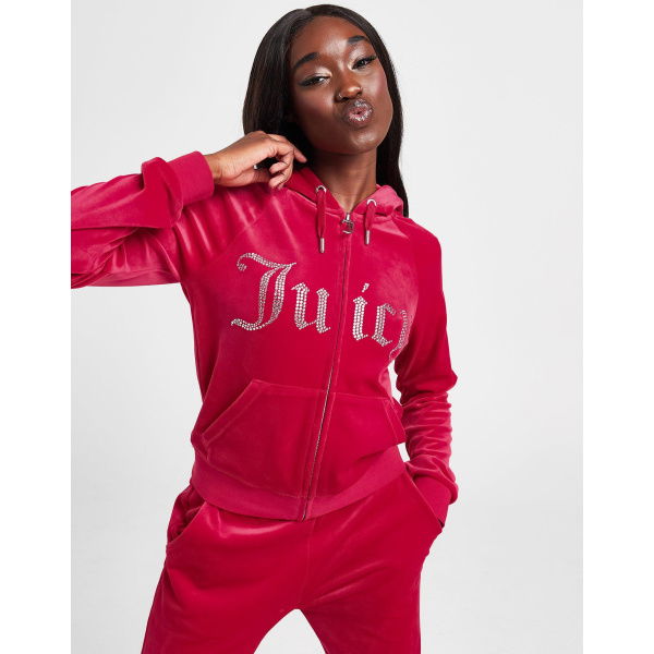 Juicy Couture Diamante Logo Full Zip Hoodie