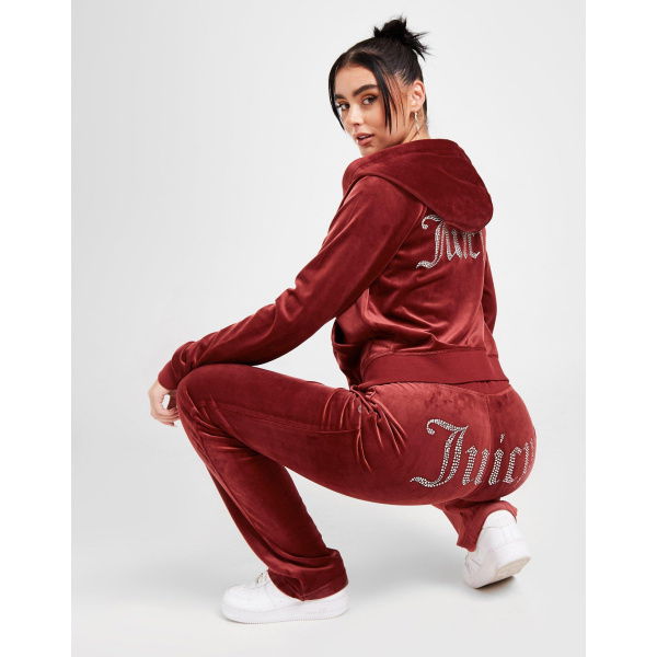 JUICY COUTURE Diamante Velour Track Pants