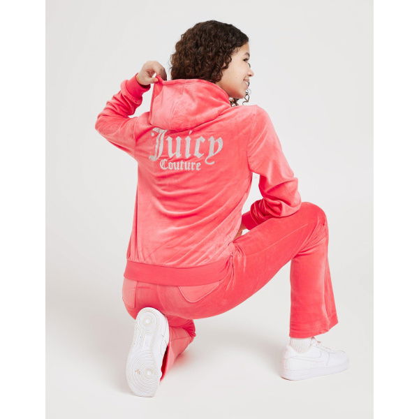 Juicy Couture Girls Velour Full Zip Hoodie Tracksuit Junior