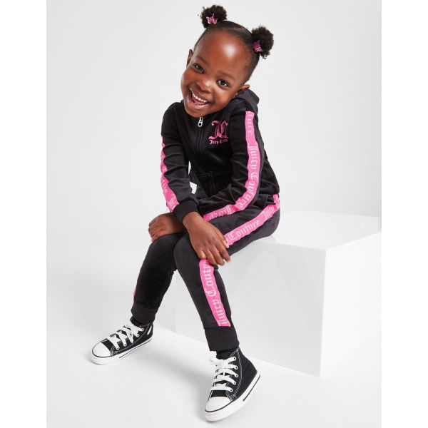 Juicy Couture Girls Velour Tape Full Zip Tracksuit Children