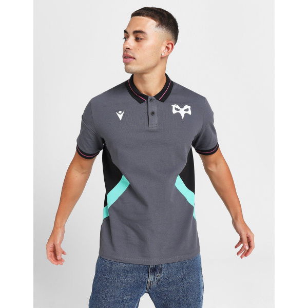 Macron Ospreys Rugby 2023/24 Travel Polo Shirt