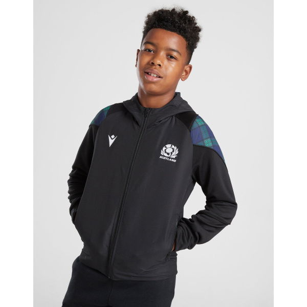 Macron Scotland Rugby Union 23/24 Full Zip Hoodie Junior.