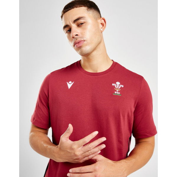 Macron Wales Rugby Union 2023/24 Cotton T-shirt.