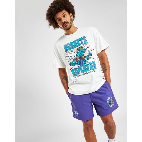 Mitchell & Ness Charlotte Hornets Woven Shorts.