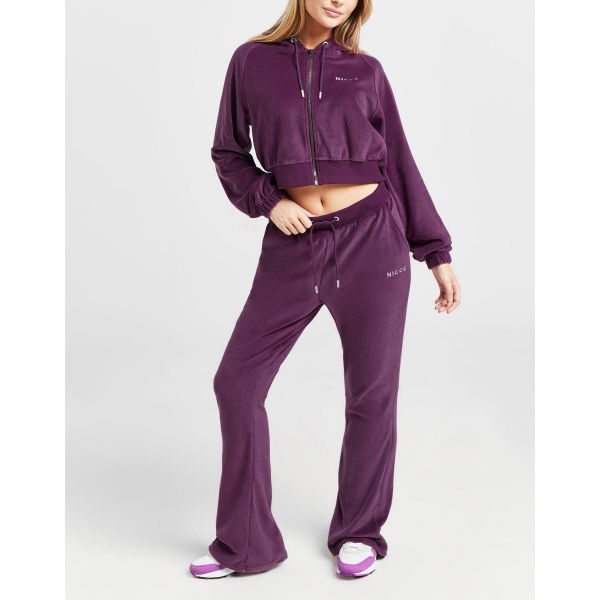 Nicce Velour Flare Track Pants