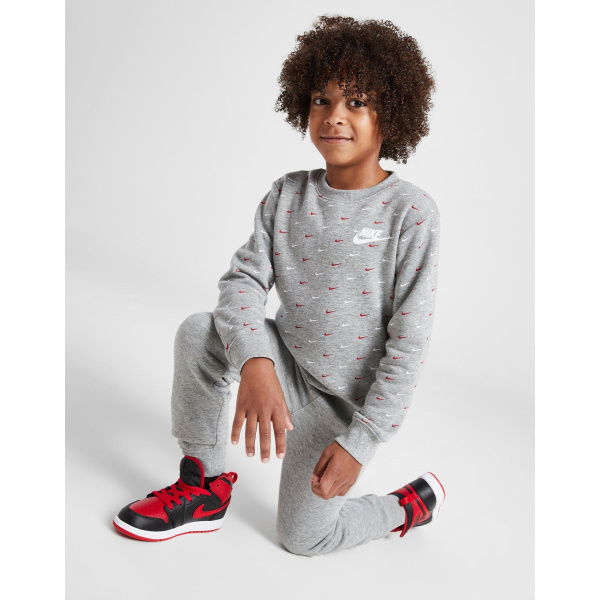 Nike All Over Print Crew Tracksuit Children