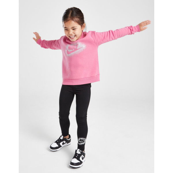 Nike Girls' Metallic Crew Tracksuit Children