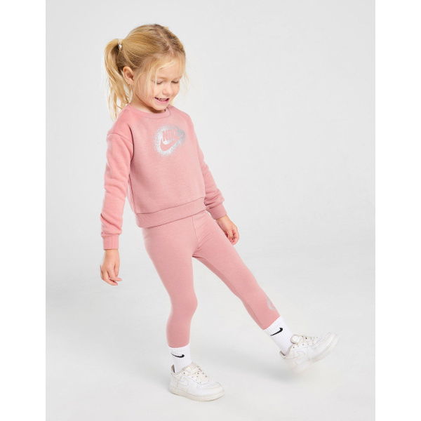 Nike Girls' Metallic Crew Tracksuit Infant