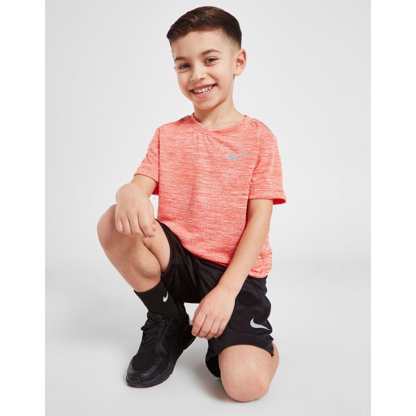 Nike Miler Short Sleeve T-Shirt/Shorts Set For Children.