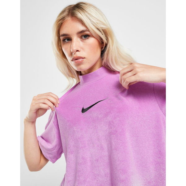 Nike Mock Neck Swoosh Crop T-Shirt