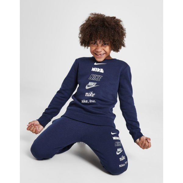 Nike Multi Logo Crew Tracksuit Children