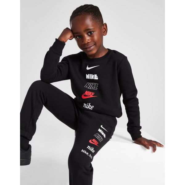 Nike Multi Logo Crew Tracksuit Children