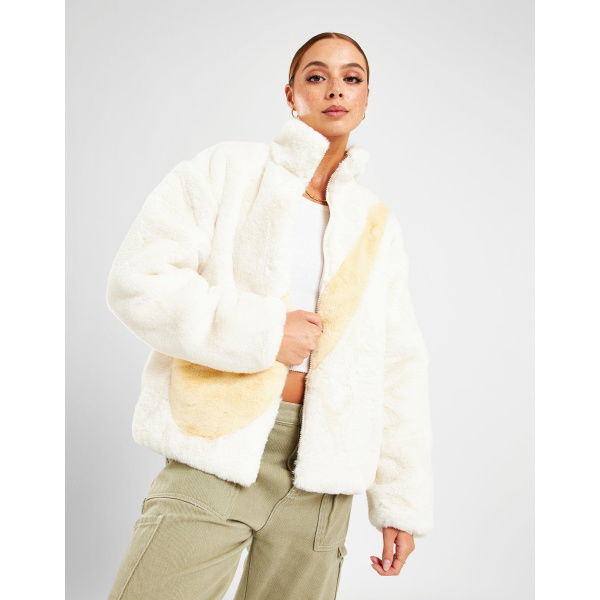 Nike Swoosh Faux Fur Jacket