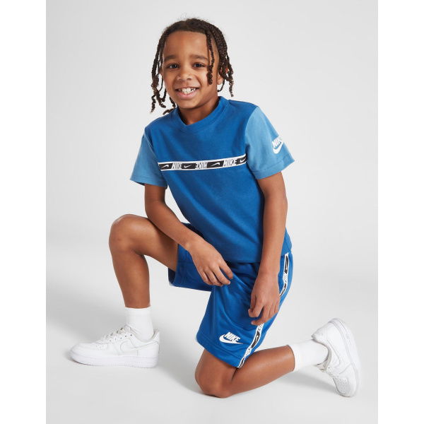 Nike Swoosh Tape T-Shirt/Shorts Set For Children.