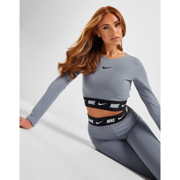 Nike Tape Crop Long Sleeve Top