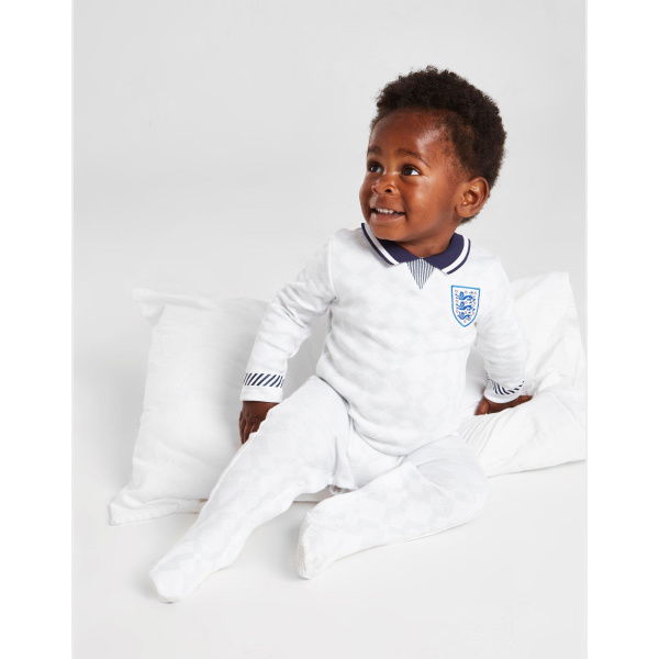 Official Team England Retro 90 Home Babygrow Infant