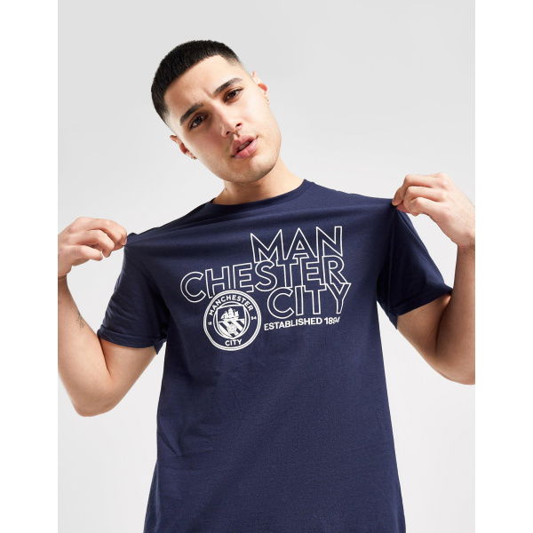 Official Team Manchester City FC Stack T-Shirt