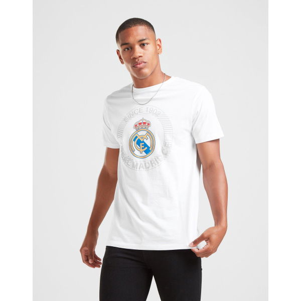 Official Team Real Madrid Crest Short Sleeve T-Shirt Mens