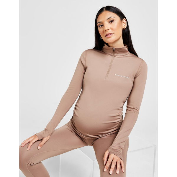 Pink Soda Sport Maternity Core 1/4 Zip Top