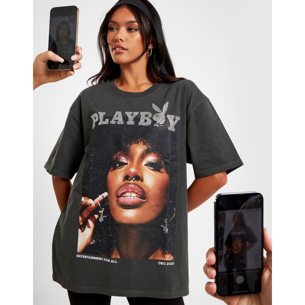 Playboy Rhinestone Oversized T-Shirt