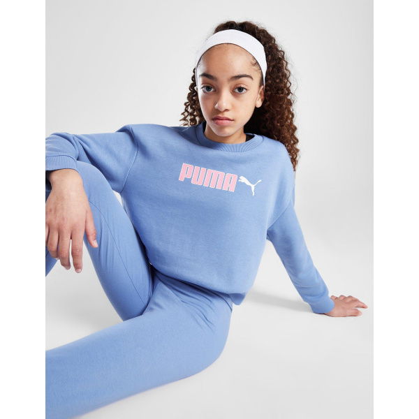 Puma Girls' Boxy Logo Crew Sweatshirt Junior