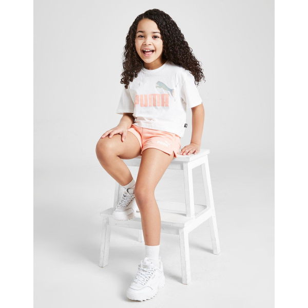 Puma Girls Essential T-Shirt/Shorts Set - Children