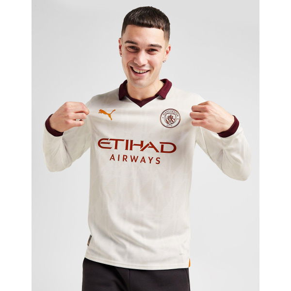 Puma Manchester City FC 2023/24 Long Sleeve Away Shirt.