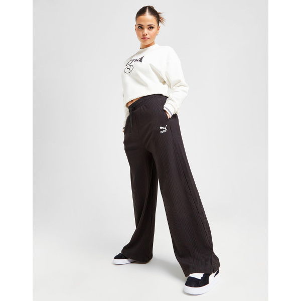 Puma Ribbed Cropped Wide Leg Pants