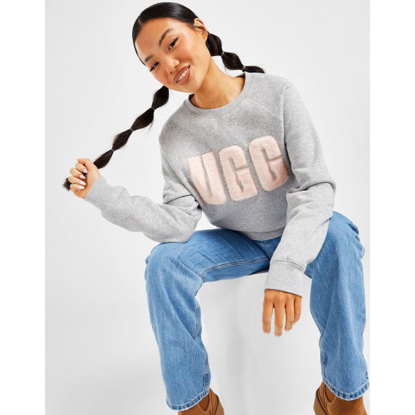 UGG Fuzzy Logo Crew Sweatshirt