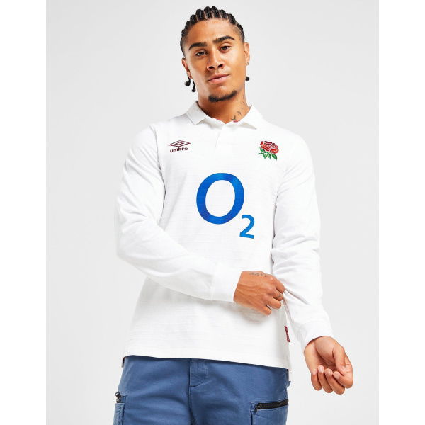 Umbro England RFU 2023/24 Long Sleeve Classic Home Shirt.