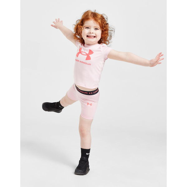 Under Armour Girls Tech Logo T-Shirt/Cycle Shorts Set Infant.