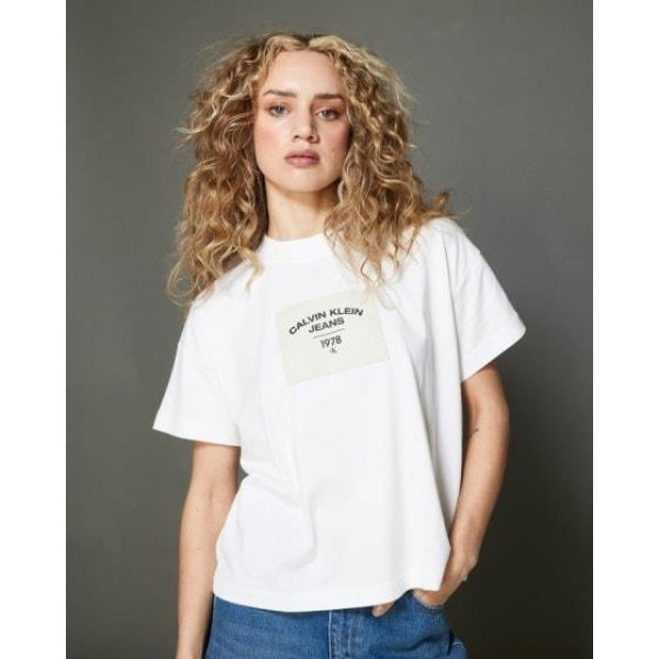 Calvin Klein Canvas Patch T-shirt Bright White