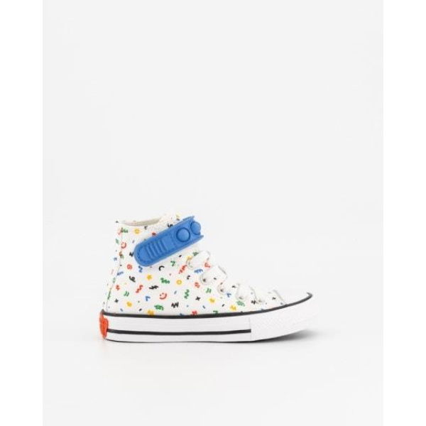 Converse Kids Chuck Taylor All Star Easy On 1v Polka Doodle Hi White