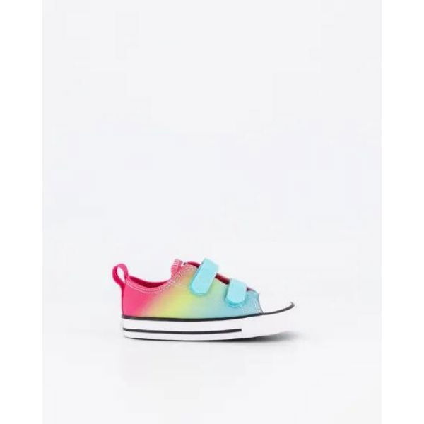 Converse Toddler Chuck Taylor All Star Easy On Bright Ombre Low Top Triple Cyan