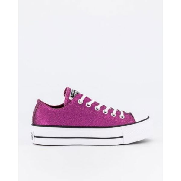 Converse Womens Chuck Taylor All Star Sparkle Party Lift Legend Berry