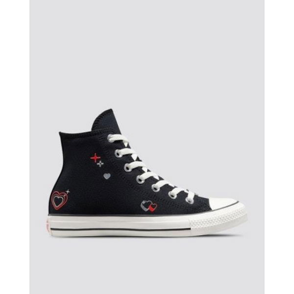 Converse Womens Ct All Star Y2k Heart Hi Black