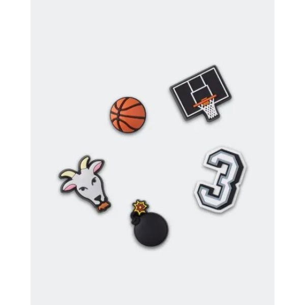 Crocs Accessories Basketball Star 5 Pack Jibbitz Multi