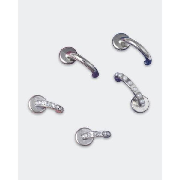 Crocs Accessories Silver Ring 5 Pack Jibbitz Multicolour