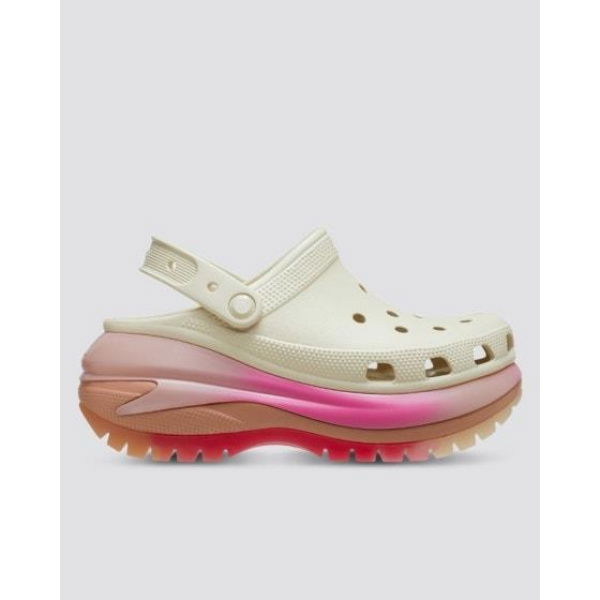 Crocs Classic Mega Crush Color Dip Clog Bone