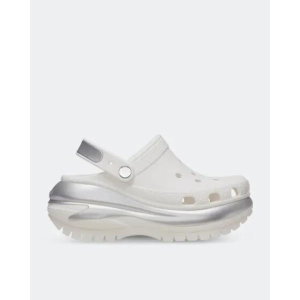 Crocs Mega Crush Metallic Clog White