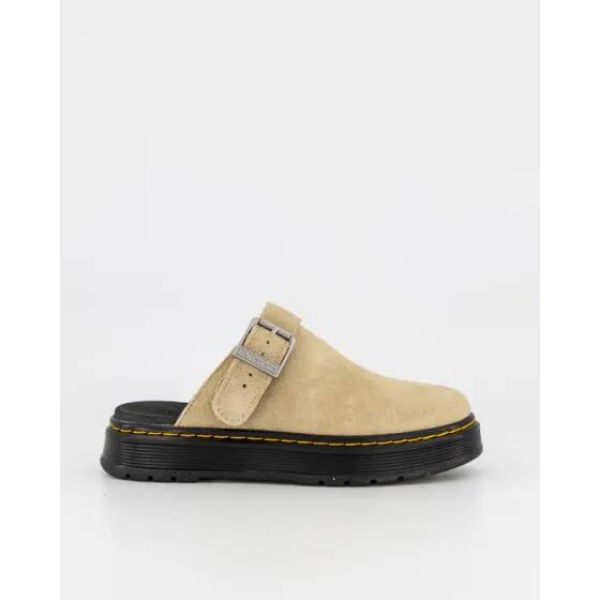 Dr Martens Brookline Suede Mule Light Tan Bronx Suede