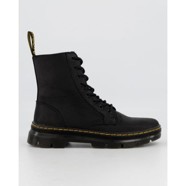 Dr Martens Combs Leather Casual Boots Black Wyoming