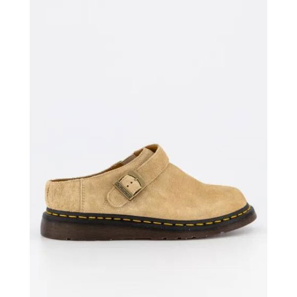 Dr Martens Isham Buckle Oasis Suede Mules Parchment Desert Oasis Suede